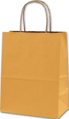Mimosa Color-on-Kraft Shoppers, 8 1/4 x 4 1/4 x 10 3/4' - Gifts Baskets Wholesale Supplies Shop