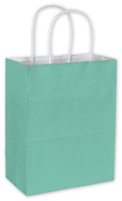 Aqua Cotton Candy Shoppers, 8 1/4 x 4 1/4 x 10 3/4' - Gifts Baskets Wholesale Supplies Shop