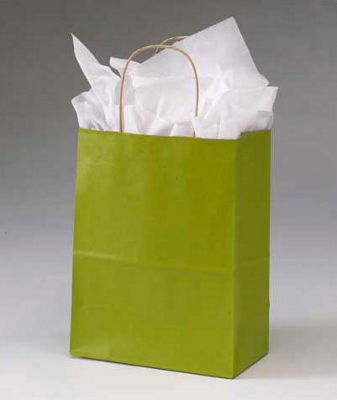 Aloe Color-on-Kraft Shoppers, 8 1/4 x 4 1/4 x 10 3/4' - Gifts Baskets Wholesale Supplies Shop