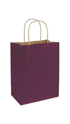 Grape Varnish Stripe Shoppers, 8 1/4 x 4 3/4 x 10 1/2' - Gifts Baskets Wholesale Supplies Shop