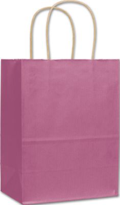 Bubblegum Varnish Stripe Shoppers, 8 1/4 x 4 3/4 x 10 1/2' - Gifts Baskets Wholesale Supplies Shop