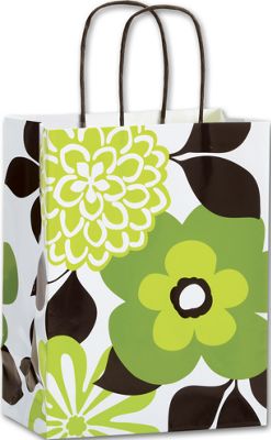 Bold Flower Shoppers, 8 1/4 x 4 3/4 x 10 1/2' - Gifts Baskets Wholesale Supplies Shop
