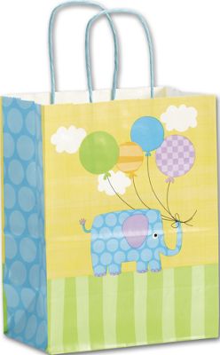 Baby Elephant Shoppers, 8 1/4 x 4 3/4 x 10 1/2' - Gifts Baskets Wholesale Supplies Shop