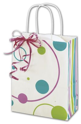 Orbiting Circles Shoppers, 8 1/4 x 4 3/4 x 10 1/2' - Gifts Baskets Wholesale Supplies Shop