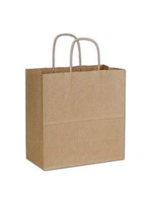 Kraft Paper Shoppers Emerald, 10 x 5 x 10 1/2' - Gifts Baskets Wholesale Supplies Shop