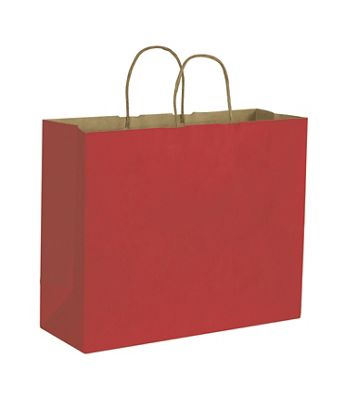 Red Color on Kraft Shoppers, 16 x 6 x 12 1/2' - Gifts Baskets Wholesale Supplies Shop