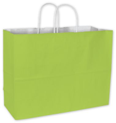 Lime Cotton Candy Shoppers, 16 x 6 x 12 1/2' - Gifts Baskets Wholesale Supplies Shop