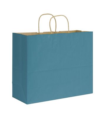 Peacock Varnish Stripe Shoppers, 16 x 6 x 12 1/2' - Gifts Baskets Wholesale Supplies Shop