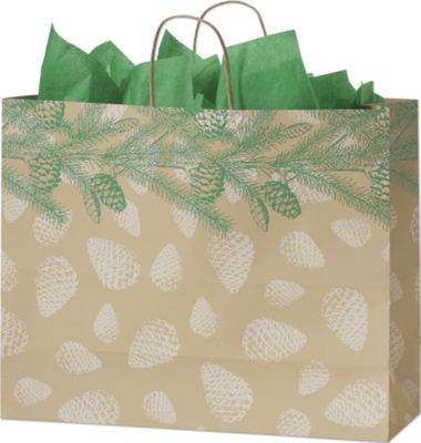 Evergreen Branches Shoppers, 16 x 6 x 13' - Gifts Baskets Wholesale Supplies Shop