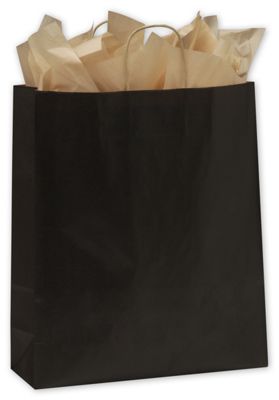 Black Color on Kraft Shoppers, 16 x 6 x 19' - Gifts Baskets Wholesale Supplies Shop