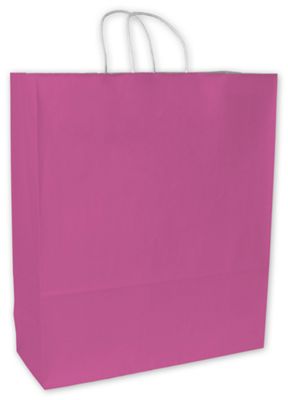 Hot Pink Cotton Candy Shoppers, 16 x 6 x 19' - Gifts Baskets Wholesale Supplies Shop
