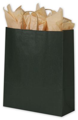 Hunter Green Color on Kraft Shoppers, 16 x 6 x 19' - Gifts Baskets Wholesale Supplies Shop