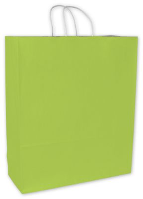 Lime Cotton Candy Shoppers, 16 x 6 x 19' - Gifts Baskets Wholesale Supplies Shop