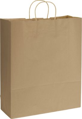 Kraft Varnish Stripe Shoppers, 16 x 6 x 19' - Gifts Baskets Wholesale Supplies Shop