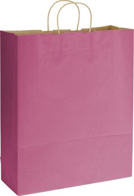 Cerise Varnish Stripe Shoppers, 16 x 6 x 19' - Gifts Baskets Wholesale Supplies Shop