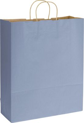 French Blue Varnish Stripe Shoppers, 16 x 6 x 19' - Gifts Baskets Wholesale Supplies Shop