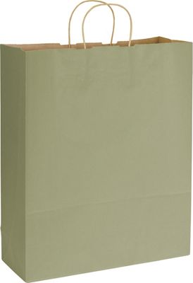 Khaki Varnish Stripe Shoppers, 16 x 6 x 19' - Gifts Baskets Wholesale Supplies Shop