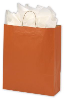 Terracotta Varnish Stripe Shoppers, 16 x 6 x 19' - Gifts Baskets Wholesale Supplies Shop
