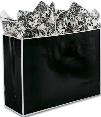 Bookman Black Shoppers, 16 x 6 x 12' - Gifts Baskets Wholesale Supplies Shop