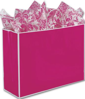 Fillmore Fuchsia Shoppers, 16 x 6 x 12' - Gifts Baskets Wholesale Supplies Shop