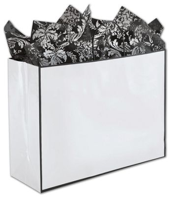 Whiteboard White Shoppers, 16 x 6 x 12' - Gifts Baskets Wholesale Supplies Shop