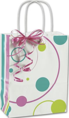 Orbiting Circles Shoppers, 8 1/4x4 3/4x10 1/2', Mini Pack - Gifts Baskets Wholesale Supplies Shop