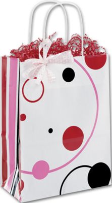 Sweetheart Circles Shoppers, 8 1/4x4 3/4x10 1/2, Mini Pack - Gifts Baskets Wholesale Supplies Shop