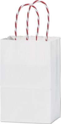 White Holiday Color-On-Kraft Mini Cub Shoppers, Mini Pack - Gifts Baskets Wholesale Supplies Shop