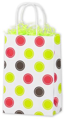 Bright Dots Shoppers, 5 1/4 x 3 1/2 x 8 1/4' - Gifts Baskets Wholesale Supplies Shop