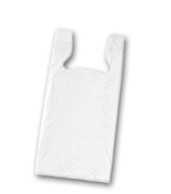 White Unprinted T-Shirt Bags, 11 1/2 x 7 x 23