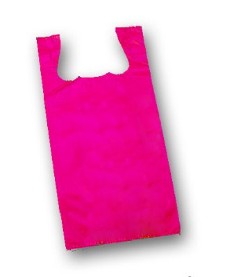 Cerise Unprinted T-Shirt Bags, 11 1/2 x 7 x 23' - Gifts Baskets Wholesale Supplies Shop