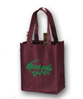 Burgundy Non-Woven 2 Bottle Wine Bags - Gifts Baskets Wholesale Supplies Shop
