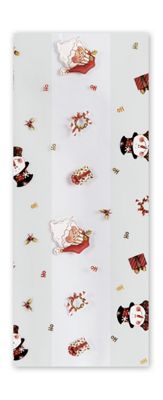 Ho Ho Holiday Cello Bags, 4 x 2 1/2 x 9 1/2' - Gifts Baskets Wholesale Supplies Shop