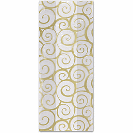 Euro Swirl Gold Cello Bags, 5 x 3 x 11 1/2
