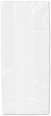 Clear Polypropylene Bags Gusseted, 6 x 14 3/4 + 3 3/4 SG