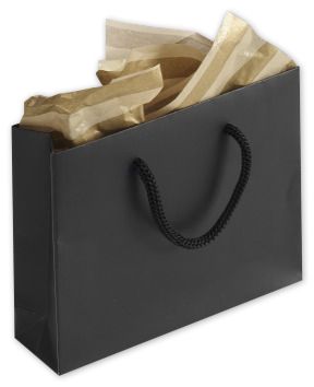 Black Matte Laminated Mini Euro-Totes - Gifts Baskets Wholesale Supplies Shop