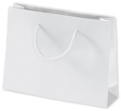 White Matte Laminated Mini Euro-Totes - Gifts Baskets Wholesale Supplies Shop