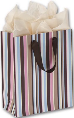 Kate Stripe Cub Shoppers, 8 x 4 x 10' - Gifts Baskets Wholesale Supplies Shop