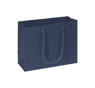 Premium Navy Matte Euro-Shoppers, 9 x 3 1/2 x 7' - Gifts Baskets Wholesale Supplies Shop