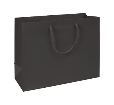 Premium Black Matte Euro-Shoppers, 13 x 5 x 10' - Gifts Baskets Wholesale Supplies Shop