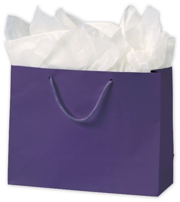 Premium Purple Matte Euro-Shoppers, 13 x 5 x 10' - Gifts Baskets Wholesale Supplies Shop