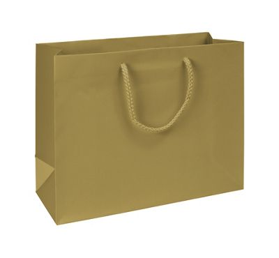 Premium Gold Matte Euro-Shoppers, 13 x 5 x 10' - Gifts Baskets Wholesale Supplies Shop