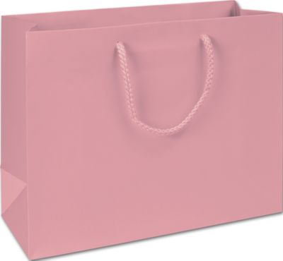 Premium Pink Matte Euro-Shoppers, 13 x 5 x 10' - Gifts Baskets Wholesale Supplies Shop
