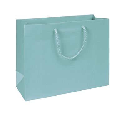 Premium Aqua Matte Euro-Shoppers, 13 x 5 x 10' - Gifts Baskets Wholesale Supplies Shop