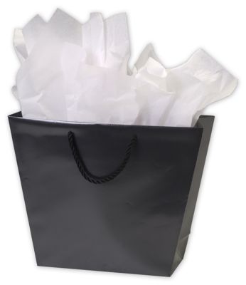 Black Matte Laminated Trapezoid Euro-Shoppers - Gifts Baskets Wholesale Supplies Shop