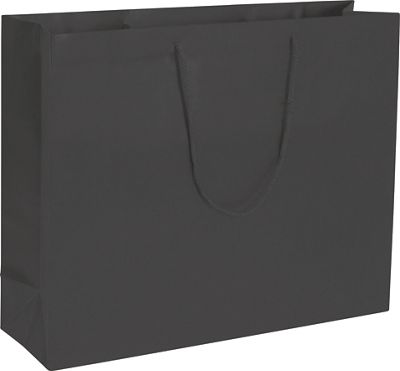 Premium Black Matte Euro-Shoppers, 20 x 6 x 16' - Gifts Baskets Wholesale Supplies Shop