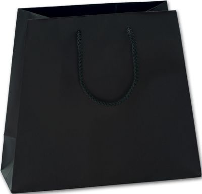 Black Matte Laminated Inverted Trapezoid Euro-Shoppers - Gifts Baskets Wholesale Supplies Shop