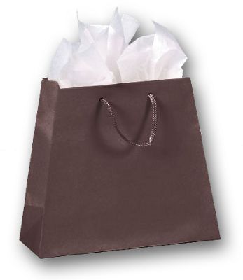 Chocolate Matte Laminated Inverted Trapezoid Euro-Shoppers - Gifts Baskets Wholesale Supplies Shop