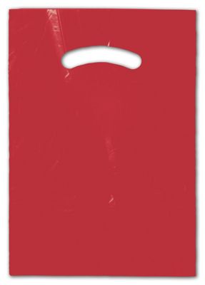 Red Die-Cut Handle Bag, 9 x 12' - Gifts Baskets Wholesale Supplies Shop