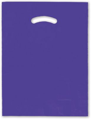 Purple Die-Cut Handle Bag, 12 x 15' - Gifts Baskets Wholesale Supplies Shop